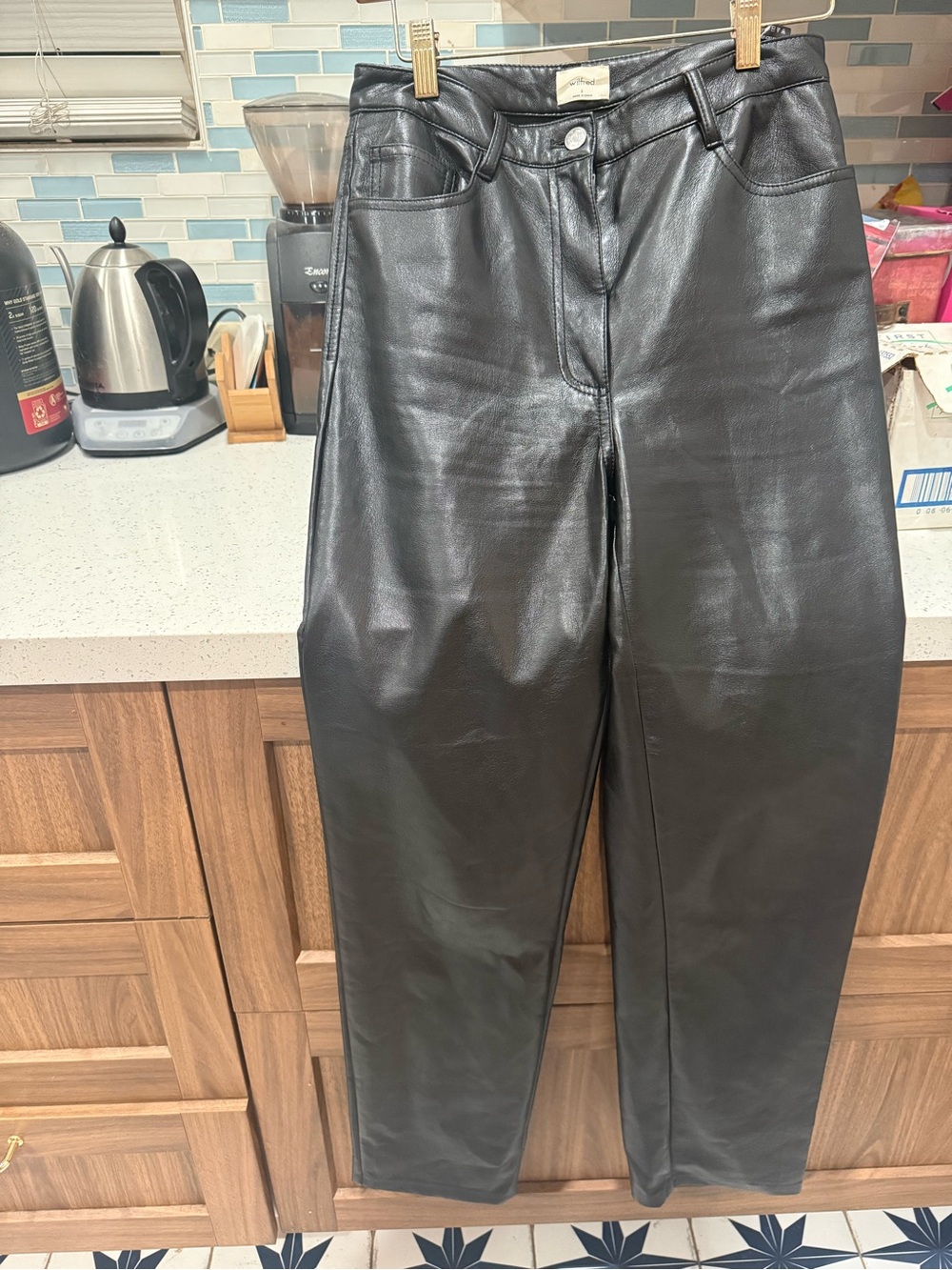 Wilfred Woman’s Black Faux Leather  Pants